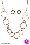 Paparazzi VINTAGE VAULT "Follow The RingLeader" Copper Necklace & Earring Set Paparazzi Jewelry