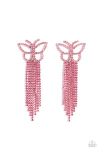 Paparazzi "Billowing Butterflies" Pink Post Earrings Paparazzi Jewelry