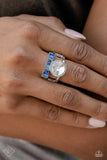 Paparazzi "Balanced Bravura" Blue Fashion Fix Ring Paparazzi Jewelry