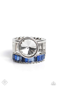 Paparazzi "Balanced Bravura" Blue Fashion Fix Ring Paparazzi Jewelry