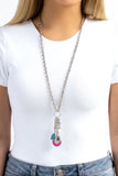 Paparazzi "Homecoming Hour" Pink Lanyard Necklace & Earring Set Paparazzi Jewelry