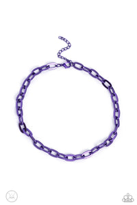 Paparazzi "Exuberant Encore" Purple Choker Necklace & Earring Set Paparazzi Jewelry