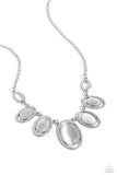 Paparazzi "A BEAM Come True" White Necklace & Earring Set Paparazzi Jewelry