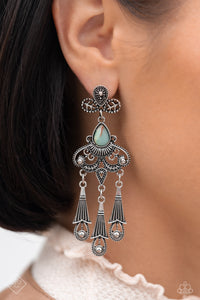 Paparazzi "Revered Rustic" Blue Post Fashion Fix Earrings Paparazzi Jewelry