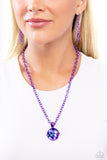 Paparazzi "Las Vegas DIP" Purple Necklace & Earring Set Paparazzi Jewelry