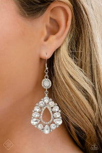 Paparazzi "Happily Ever Exquisite" White Fashion Fix Earrings Paparazzi Jewelry