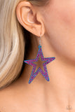 Paparazzi "Rockstar Energy" Blue Earrings Paparazzi Jewelry
