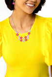 Paparazzi "Floral Fever" Pink Necklace & Earring Set Paparazzi Jewelry