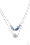 Paparazzi "Chiseled Caliber" Blue Necklace & Earring Set Paparazzi Jewelry