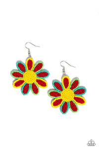 Paparazzi "Decorated Daisies" Red Earrings Paparazzi Jewelry