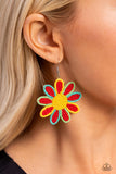 Paparazzi "Decorated Daisies" Red Earrings Paparazzi Jewelry