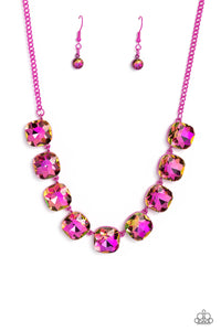 Paparazzi "Combustible Command" Pink Necklace & Earring Set Paparazzi Jewelry