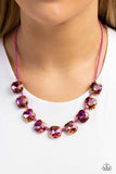 Paparazzi "Combustible Command" Pink Necklace & Earring Set Paparazzi Jewelry