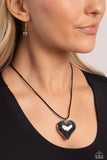 Paparazzi "CORDED Love" Black Necklace & Earring Set Paparazzi Jewelry