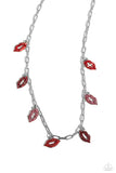 Paparazzi "KISS the Mark" Red Necklace & Earring Set Paparazzi Jewelry