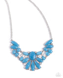 Paparazzi "Dazzling Diadem" Blue Necklace & Earring Set Paparazzi Jewelry