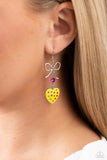 Paparazzi "BOW Away Zone" Yellow Earrings Paparazzi Jewelry