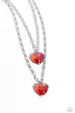 Paparazzi "Layered Love" Red Necklace & Earring Set Paparazzi Jewelry