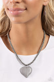 Paparazzi "Picturesque Pairing" Silver Necklace & Earring Set Paparazzi Jewelry