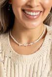 Paparazzi "Naturally Notorious" White Necklace & Earring Set Paparazzi Jewelry