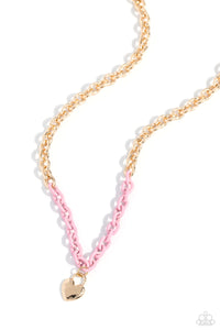 Paparazzi "Locked Down" Pink Necklace & Earring Set Paparazzi Jewelry