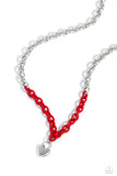 Paparazzi "Locked Down" Red Necklace & Earring Set Paparazzi Jewelry