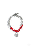 Paparazzi "Locked and Loved" Red Bracelet Paparazzi Jewelry