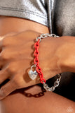 Paparazzi "Locked and Loved" Red Bracelet Paparazzi Jewelry