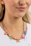 Paparazzi "Summer Sentiment" Orange Necklace & Earring Set Paparazzi Jewelry