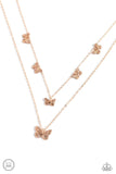 Paparazzi "Butterfly Beacon" Rose Gold Necklace & Earring Set Paparazzi Jewelry