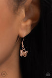 Paparazzi "Butterfly Beacon" Rose Gold Necklace & Earring Set Paparazzi Jewelry