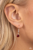 Paparazzi "Flirting Ferris Wheel" Red Necklace & Earring Set Paparazzi Jewelry