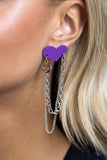 Paparazzi "Altered Affection" Purple Post Earrings Paparazzi Jewelry