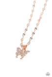 Paparazzi "High-Flying Hangout" Rose Gold Necklace & Earring Set Paparazzi Jewelry