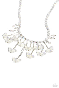 Paparazzi "Majestic Metamorphosis" White Necklace & Earring Set Paparazzi Jewelry