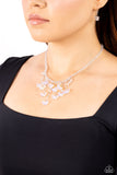 Paparazzi "Majestic Metamorphosis" White Necklace & Earring Set Paparazzi Jewelry