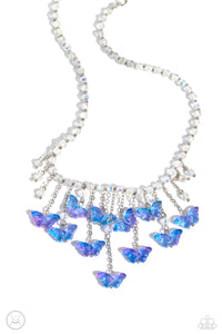 Paparazzi "Majestic Metamorphosis" Blue Choker Necklace & Earring Set Paparazzi Jewelry