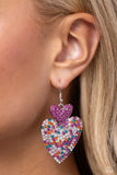 Paparazzi "Flirting Flourish" Pink Earrings Paparazzi Jewelry