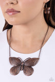 Paparazzi "DRAWN to the Wind" Copper Necklace & Earring Set Paparazzi Jewelry