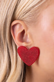 Paparazzi "Sparkly Sweethearts" Red Post Earrings Paparazzi Jewelry