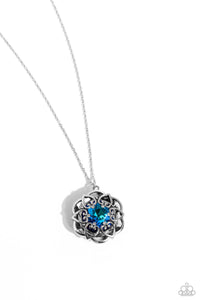 Paparazzi "Flowering Fantasy" Blue Necklace & Earring Set Paparazzi Jewelry
