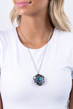 Paparazzi "Flowering Fantasy" Blue Necklace & Earring Set Paparazzi Jewelry