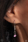 Paparazzi "Colorfully GLASSY" Pink Choker Necklace & Earring Set Paparazzi Jewelry