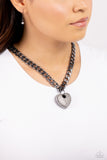 Paparazzi "Ardent Affection" Black Necklace & Earring Set Paparazzi Jewelry