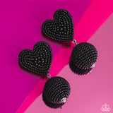 Paparazzi "Spherical Sweethearts" Black Post Earrings Paparazzi Jewelry