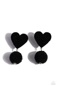 Paparazzi "Spherical Sweethearts" Black Post Earrings Paparazzi Jewelry