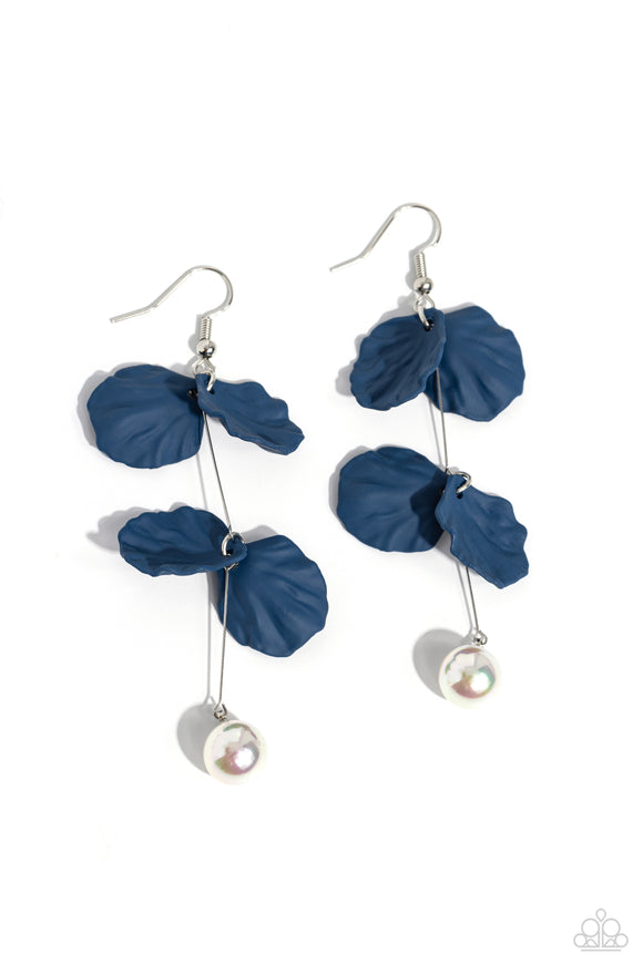 The Silver Marcasite Earrings (Blue) — KO Jewellery
