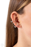 Paparazzi "Mobile Maven" Silver Ear Cuff Post Earrings Paparazzi Jewelry