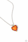Paparazzi "Romantic Ragtime" Orange Necklace & Earring Set Paparazzi Jewelry
