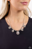 Paparazzi "Teardrop Team" Silver Necklace & Earring Set Paparazzi Jewelry